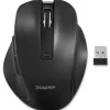Staples TECH Wireless Ergonomic Curved Optical USB Mouse, Black (ST62599)