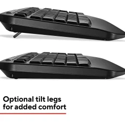 Staples TECH Wireless Keyboard and Optical Mouse Combo, Black (ST62637)