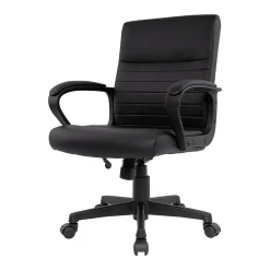 Staples Tervina Ergonomic Luxura Swivel Manager Chair, Black (56904V-CC)