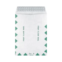 Staples Tyvek EasyClose Catalog Envelopes, 9"L x 12"H, White with Green Diamond Border, 100/Box (SPL17167)