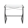 Staples 31.5"W Glass Computer Desk, Black (44851)