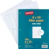 Staples Wide Ruled Filler Paper, 8" x 10 1/2"