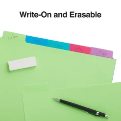 Staples Write-On Dividers, 5-Tab, Assorted Colors (13512/23180)
