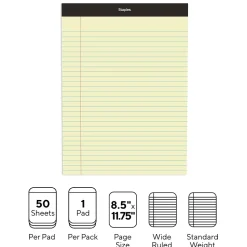Staples Writing Pad, 8.5