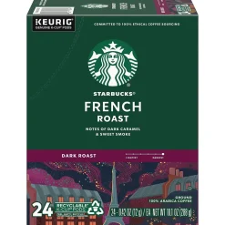 Starbucks French Roast Coffee Keurig® K-Cup® Pods, Dark Roast, 24/Box (SBK18996)