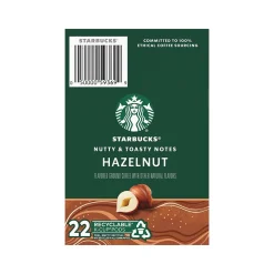 Starbucks Hazelnut Coffee, Keurig K-Cup Pod, Light Roast, 22 Pods/Box (12478078)