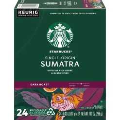 Starbucks Sumatra Coffee Keurig® K-Cup® Pods, Dark Roast, 96/Box (SBK22964CT)