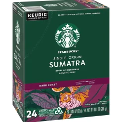 Starbucks Sumatra Coffee Keurig® K-Cup® Pods, Dark Roast, 96/Box (SBK22964CT)