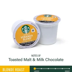 Starbucks Veranda Blend K-Cup Pods, Light Roast, 72/Box (220-02161)