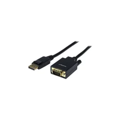 StarTech 6' DisplayPort to VGA Adapter Converter Cable, Black (DP2VGAMM6B)