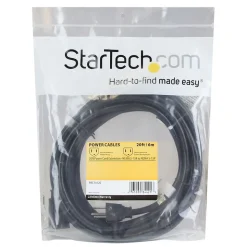 StarTech 20' Extension Cord, 16 AWG, Black (PAC10120)