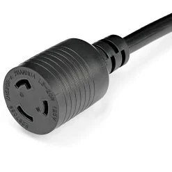 StarTech 1 ft. Power Adapter Cord, 1-Outlet, 12 AWG, Black (PAC520PLR1)