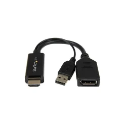 StarTech 8.7" HDMI Male to DisplayPort Female Converter with 4K Support, Black