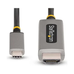 StarTech 3.3' 8K USB-C to HDMI Adapter Cable, Male to Male, Space Gray (134B-USBC-HDMI211M)