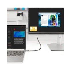 StarTech 6.6' 8K USB-C to HDMI Adapter Cable, Male to Male, Space Gray (135B-USBC-HDMI212M)