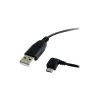 Startech 6' Left Angle USB A To USB Micro B USB Cable, Black (UUSBHAUB6LA)