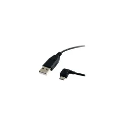 Startech 6' Left Angle USB A To USB Micro B USB Cable, Black (UUSBHAUB6LA)