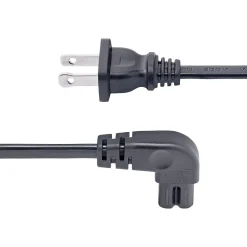 StarTech 3' NEMA 1-15P to Right Angle C7 Power Cable, Black (PXT101NB-STRA-3F)