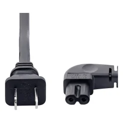 StarTech 10' NEMA 1-15P to Right Angle C7 Laptop Power Cord, Black (PXT101NB-STRA-10F)