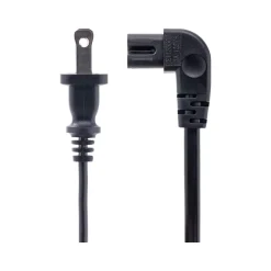 StarTech 6' NEMA 1-15P to Right Angle C7 Laptop Power Cord, Black (PXT101NB-STRA-6F)