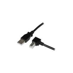 StarTech 6.6' USB 2.0 A/Right Angle B Cable, Black