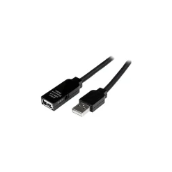 StarTech 65.6' USB A to USB A Extension Cable, Male to Female, Black (USB2AAEXT20M)