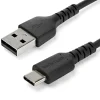 StarTech 6.6' USB-A to USB-C Power Cable, Male to Male, Black (RUSB2AC2MB)