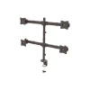 StarTech Desk Mount Quad Monitor Arm, Articulating Adjustable, Up to 27", Gray/Black (ARMQUAD)