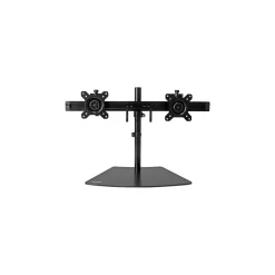 StarTech Dual Monitor Stand, Adjustable Arm, Up to 24", Black (ARMBARDUO)