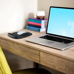 StarTech Ergonomic Gel Non-Skid Mouse Pad/Wrist Rest Combo, Black (B-ERGO-MOUSE-PAD)