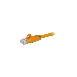StarTech 12ft Orange Cat6 Patch Cable with Snagless RJ45 Connectors, Cat6 Ethernet Cable, 12 ft Cat6 UTP Cable
