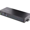StarTech Industrial 16-Port USB 3.0 Hub, Black (5G16AINDS-USB-A-HUB)