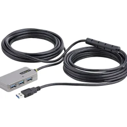 StarTech 4-Port USB 3.0 Extender Hub, Silver/Black (U01043-USB-EXTENDER)