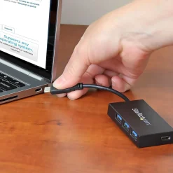 StarTech 4-Port USB-C Hub, Black (HB30C3A1CFB)