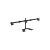 StarTech Triple-Monitor Desktop Stand, Articulating Adjustable Monitor, Up to 27", Black (ARMBARTRIO2)