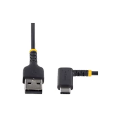 StarTech USB-A to USB-C Charging Cable Right Angle, 1ft, Black (R2ACR-30C-USB-CABLE)