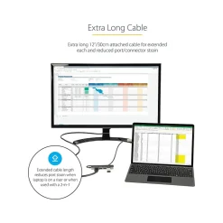 StarTech USB-C Multiport Adapter, Black/Gray (DKT30CHPD3)