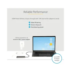 StarTech USB-C Multiport Adapter, Black/Gray (DKT30CHPD3)