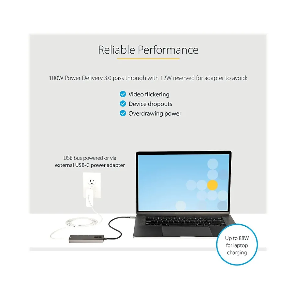 StarTech USB-C Multiport Adapter, Black/Gray (DKT30CHPD3)