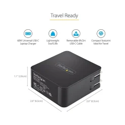 StarTech USB-C Wall Charger, Black (WCH1CBK)