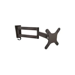 StarTech Wall Mount Monitor Arm, Dual Swivel, Up to 27", Black (ARMWALLDS)