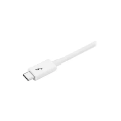 StarTech.com 2m Thunderbolt 3 Cable, 20Gbps, White, Thunderbolt / USB-C / DisplayPort Compatible, Thunderbolt 3 USB-C Cable