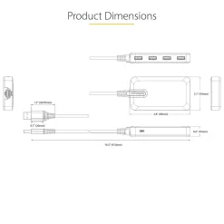 StarTech.com 4-Port USB 3.0 5Gbps Hub, Space Gray (5G4AB-USB-A-HUB)