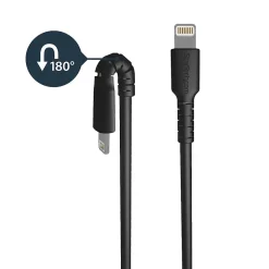 StarTech.com USB-A to Lightning Charging Cable, 3ft., Black (RUSBLTMM1MB)