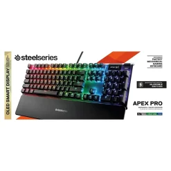 SteelSeries Apex Pro Wired Gaming Mechanical Keyboard, Black (64626)