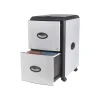 Storex Deluxe 2-Drawer Mobile Vertical File Cabinet, Letter Size, Lockable, 23"H x 15"W x 19"D, Metal (61352U01C)