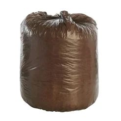 Stout Controlled Life Cycle 39 Gallon Industrial Trash Bag, 33" x 44", Low Density, 1.1 mil, Brown, 40 Bags/Box (STOG3344B11)