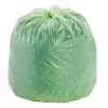 Stout EcoSafe-6400 30 Gallon Compostable Industrial Trash Bag, 30" x 39", Low Density, 1.1 mil, Green, 48 Bags/Box, 4 Rolls