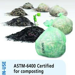 Stout EcoSafe-6400 30 Gallon Compostable Industrial Trash Bag, 30