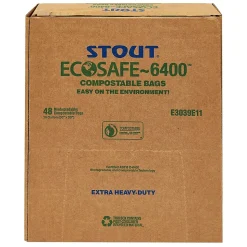 Stout EcoSafe-6400 -48 Gallon Industrial Trash Bag, 42